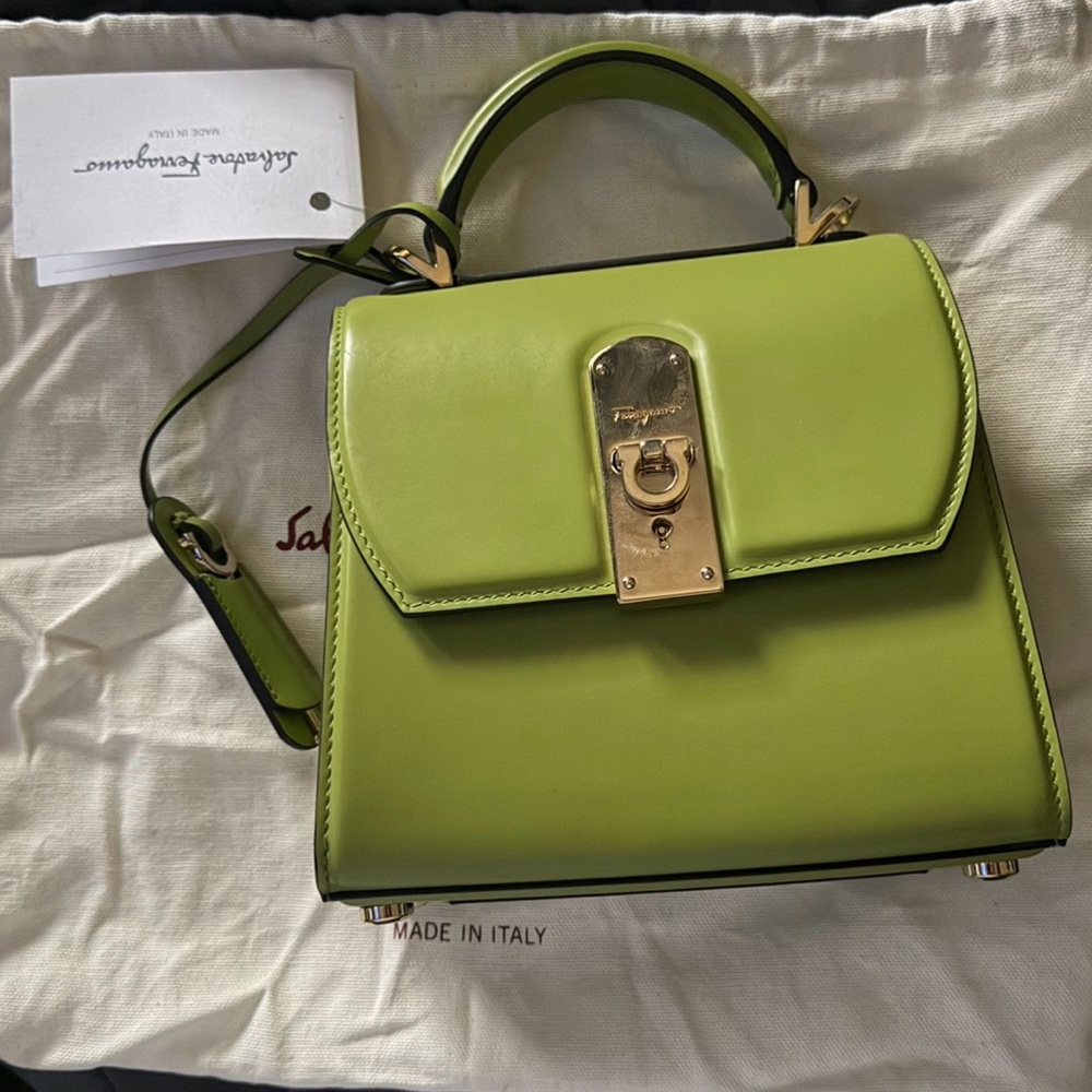 Salvatore Ferragamo Green Leather Handbag *MOVING SALE NEEDS TO GO!*